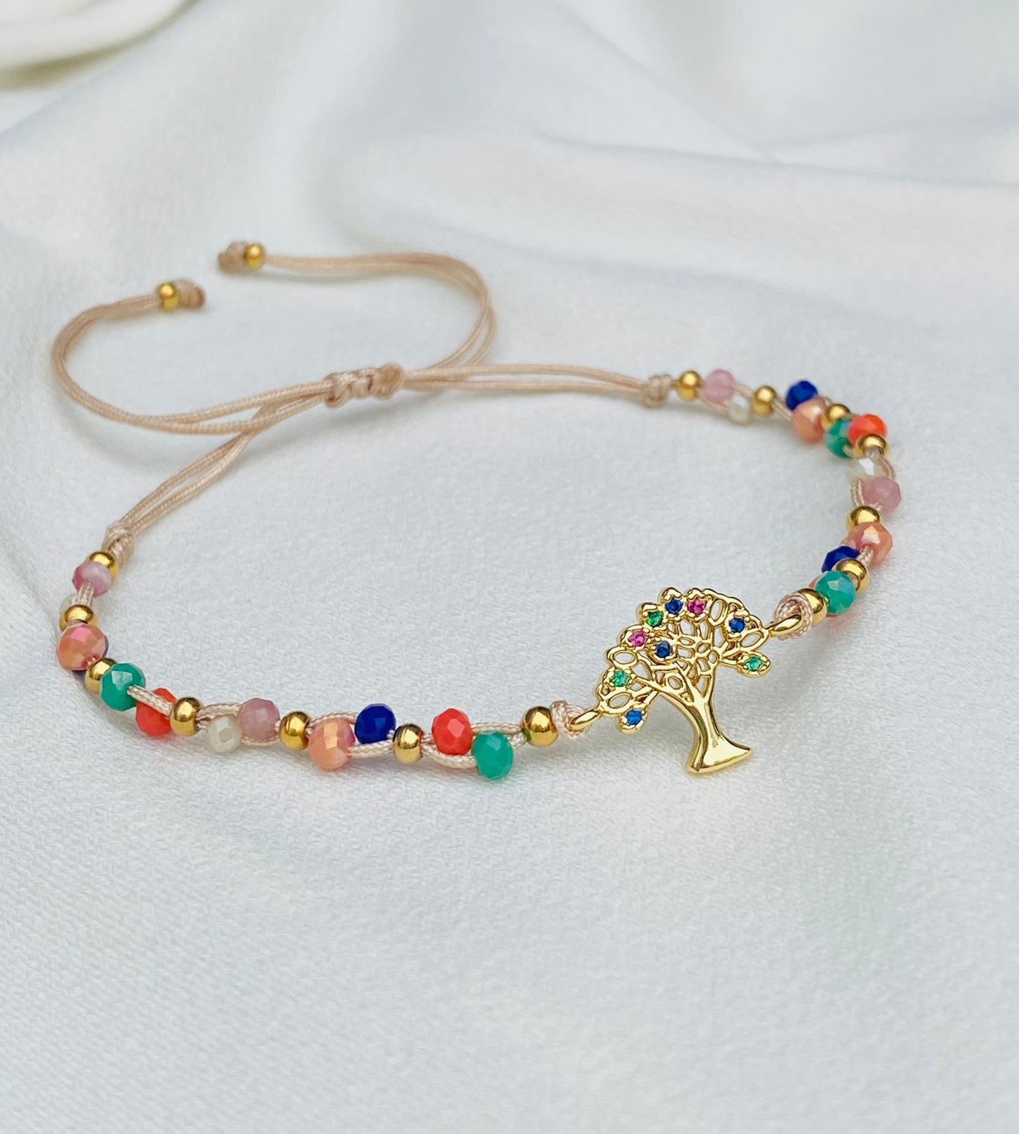 Pulsera tejida árbol de la vida